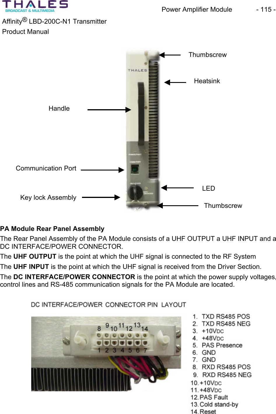 Thomson Broadcast and Multimedia LBD-25200 Affinity L-Band Transmitter ...