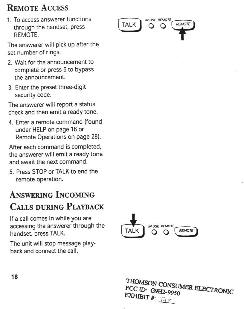 900 MHz Cordless Telephone with Answering Machine User Manual