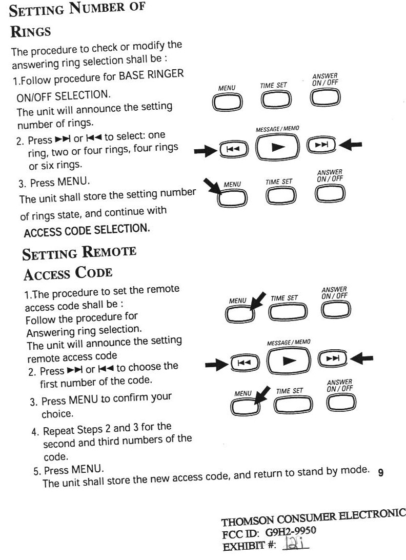 900 MHz Cordless Telephone with Answering Machine User Manual