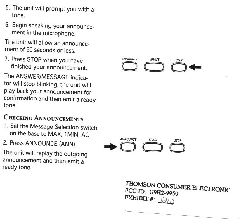 900 MHz Cordless Telephone with Answering Machine User Manual