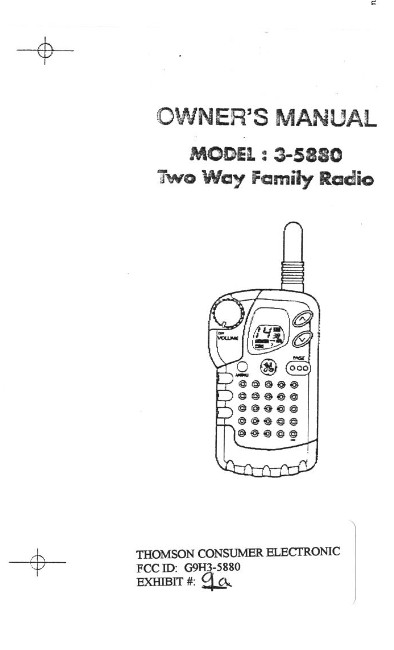 Family Radio Transceiver User Manual