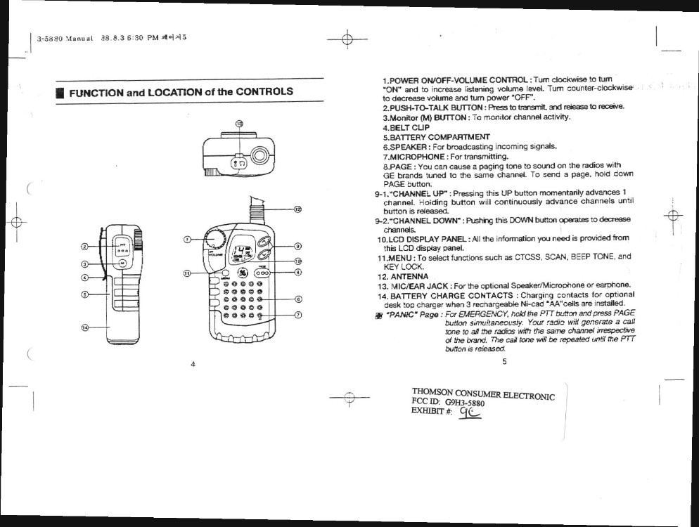 Family Radio Transceiver User Manual