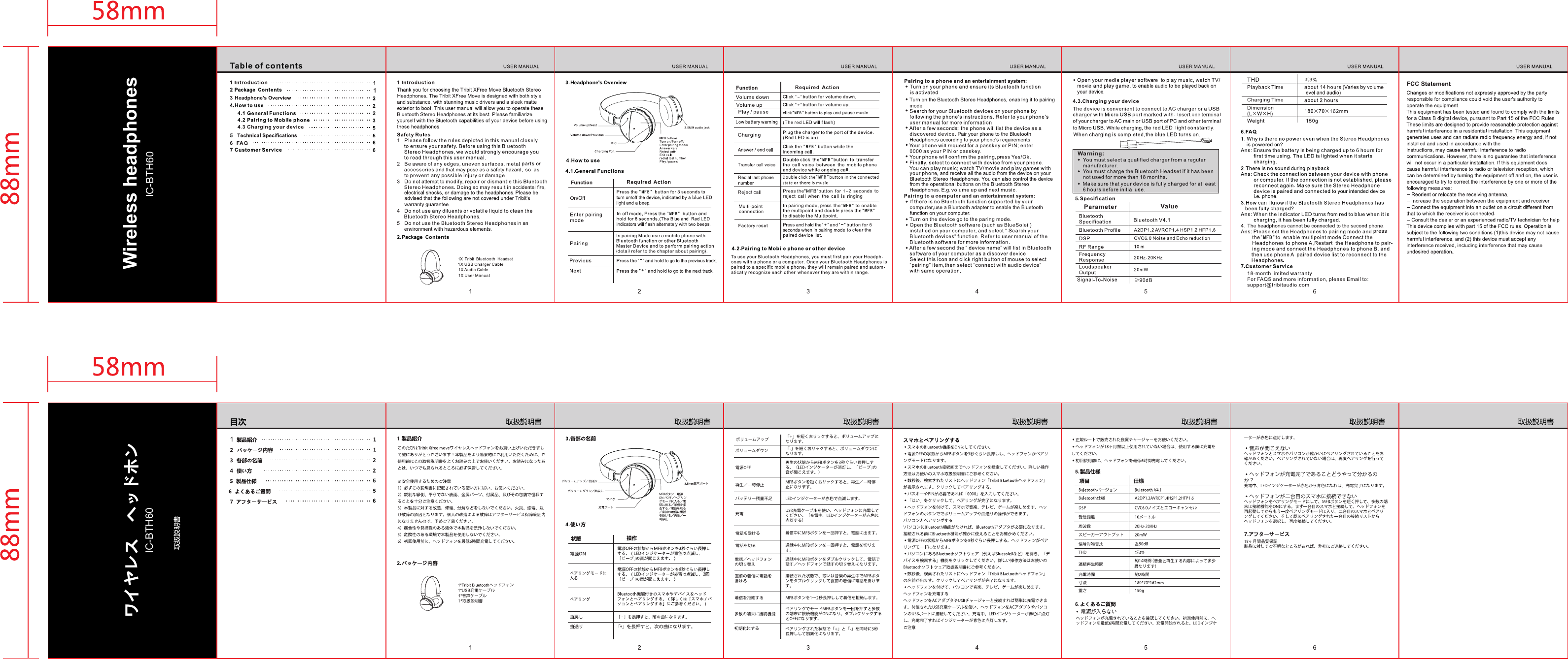 Wireless headphonesIC-BTH60IC-BTH60ワイヤレス　ヘッドホン