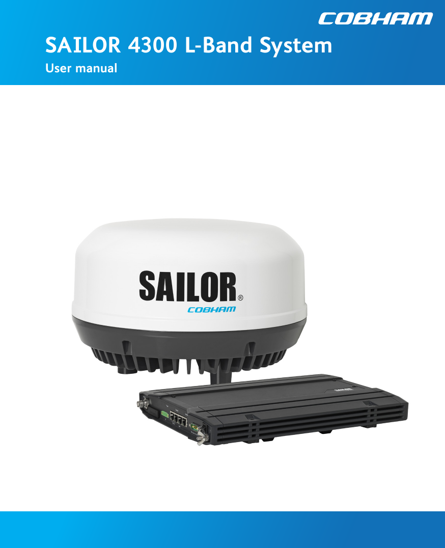 SAILOR 4300 L-Band SystemUser manual