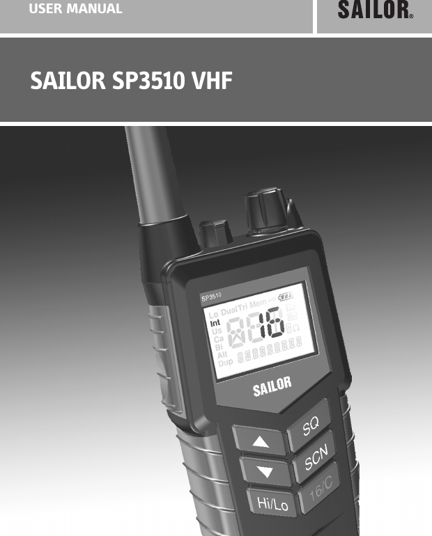 SAILOR SP3510 VHFUSER MANUAL