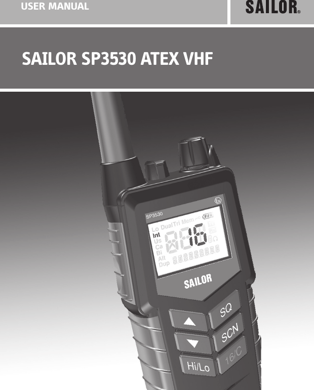 DraftSAILOR SP3530 ATEX VHFUSER MANUAL