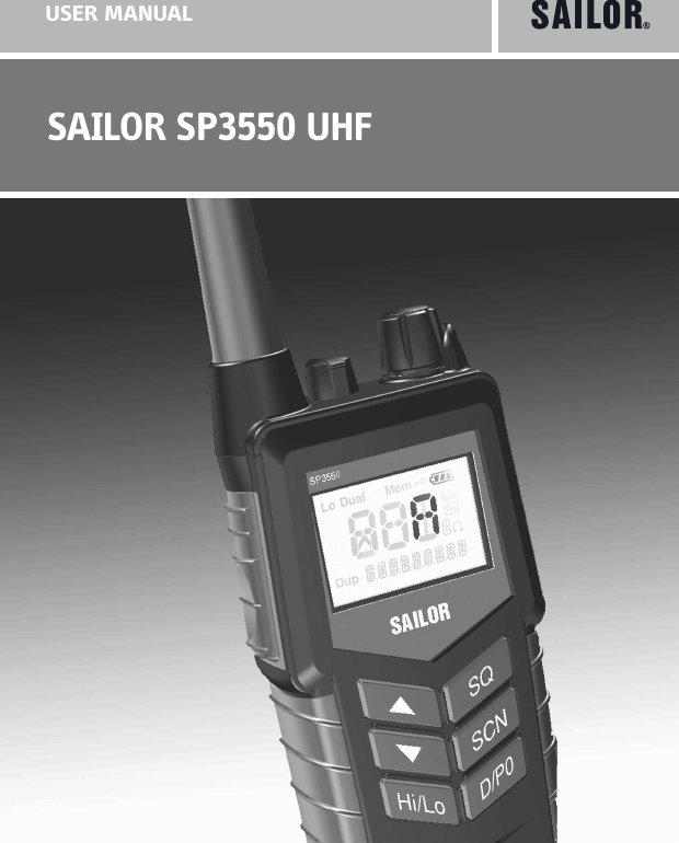 SAILOR SP3550 UHFUSER MANUAL