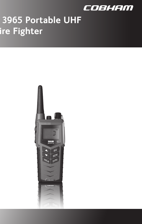 SAILOR 3965 Portable UHF ATEX, Fire FighterUser manual