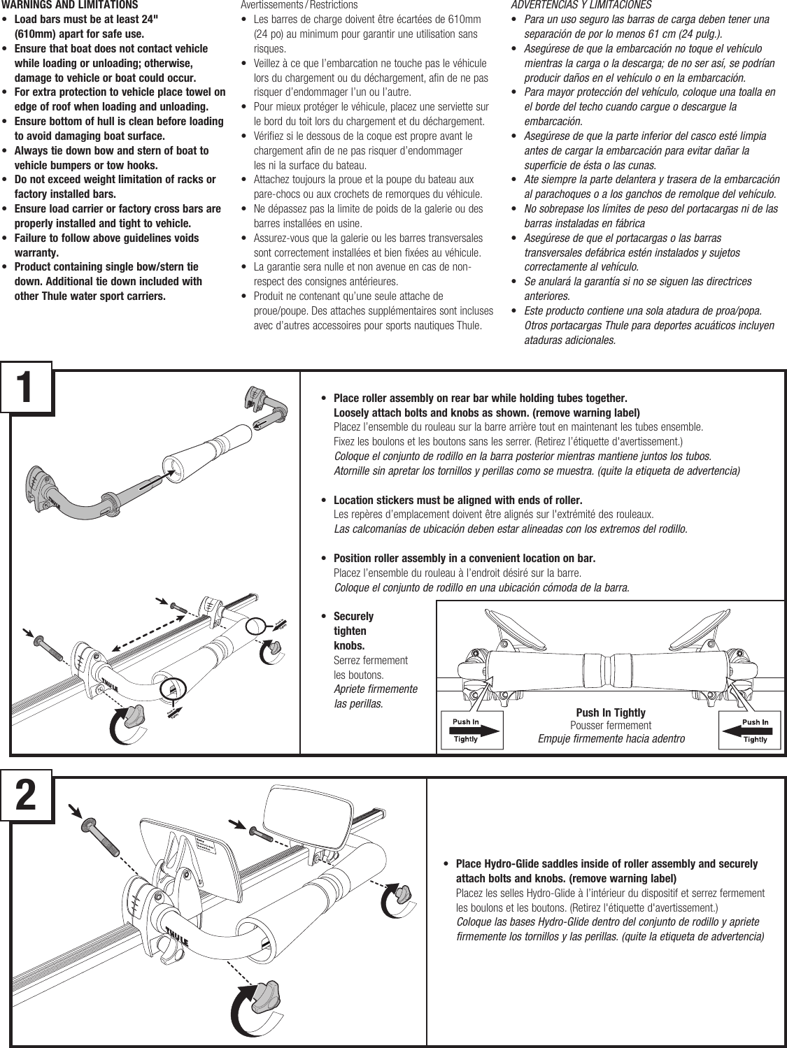 Thule 877Xt Users Manual 501 5458 877xt