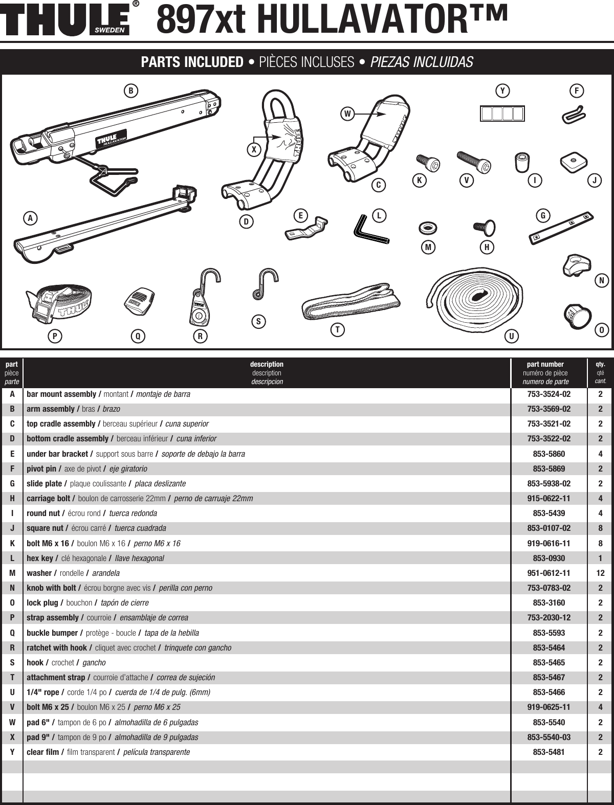 thule hullavator 897xt