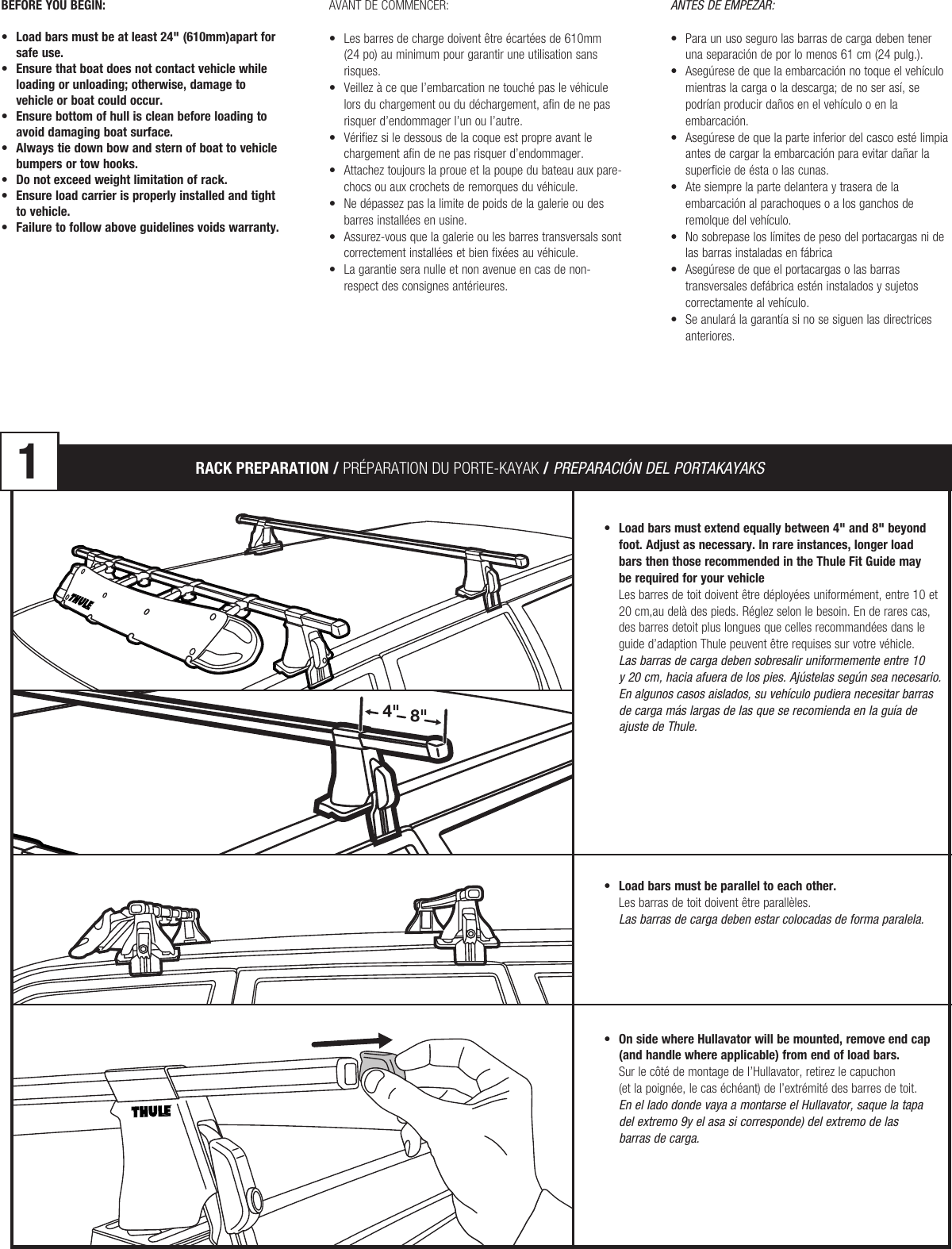 Page 2 of 12 - Thule Thule-897Xt-Users-Manual- 897xt Hullavator Kayak Rack Instruction Manual  Thule-897xt-users-manual