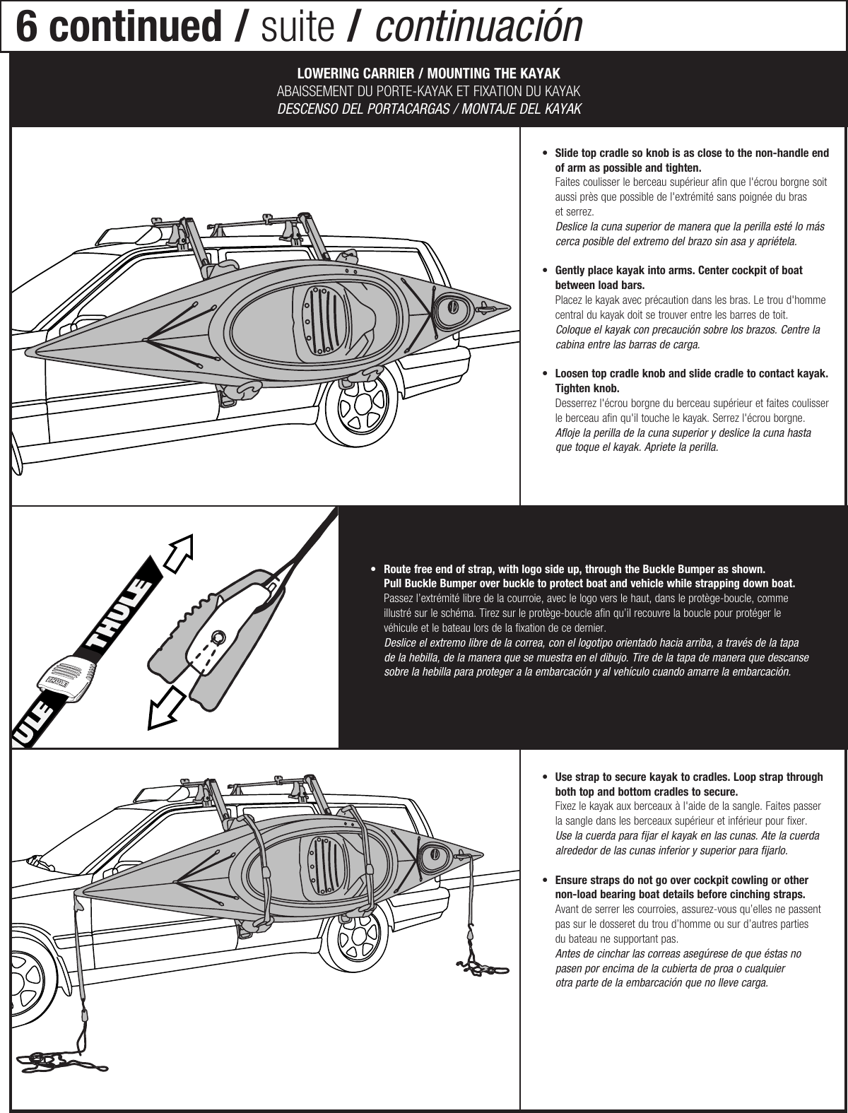 Page 7 of 12 - Thule Thule-897Xt-Users-Manual- 897xt Hullavator Kayak Rack Instruction Manual  Thule-897xt-users-manual
