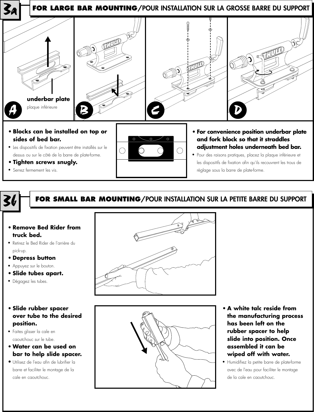 Page 3 of 7 - Thule Thule-Bed-Rider-822-91822-Users-Manual- 501-5326-02#822/91822 Bed Rider  Thule-bed-rider-822-91822-users-manual