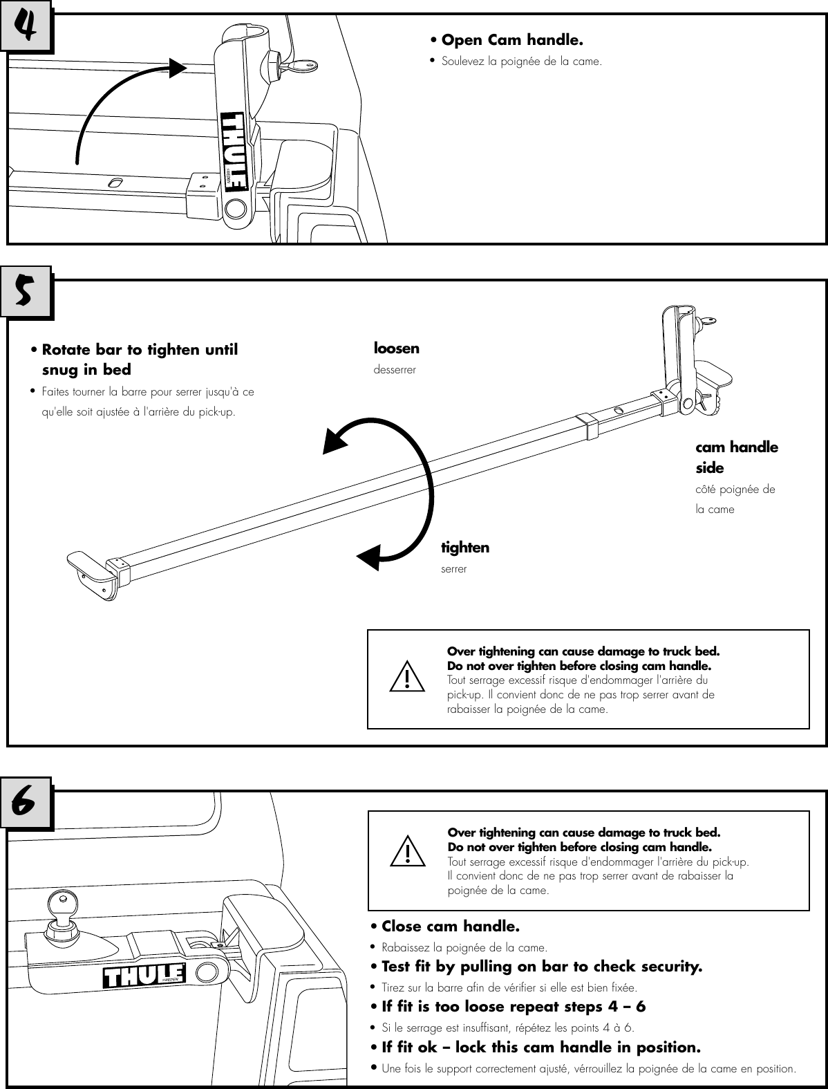 Page 5 of 7 - Thule Thule-Bed-Rider-822-91822-Users-Manual- 501-5326-02#822/91822 Bed Rider  Thule-bed-rider-822-91822-users-manual