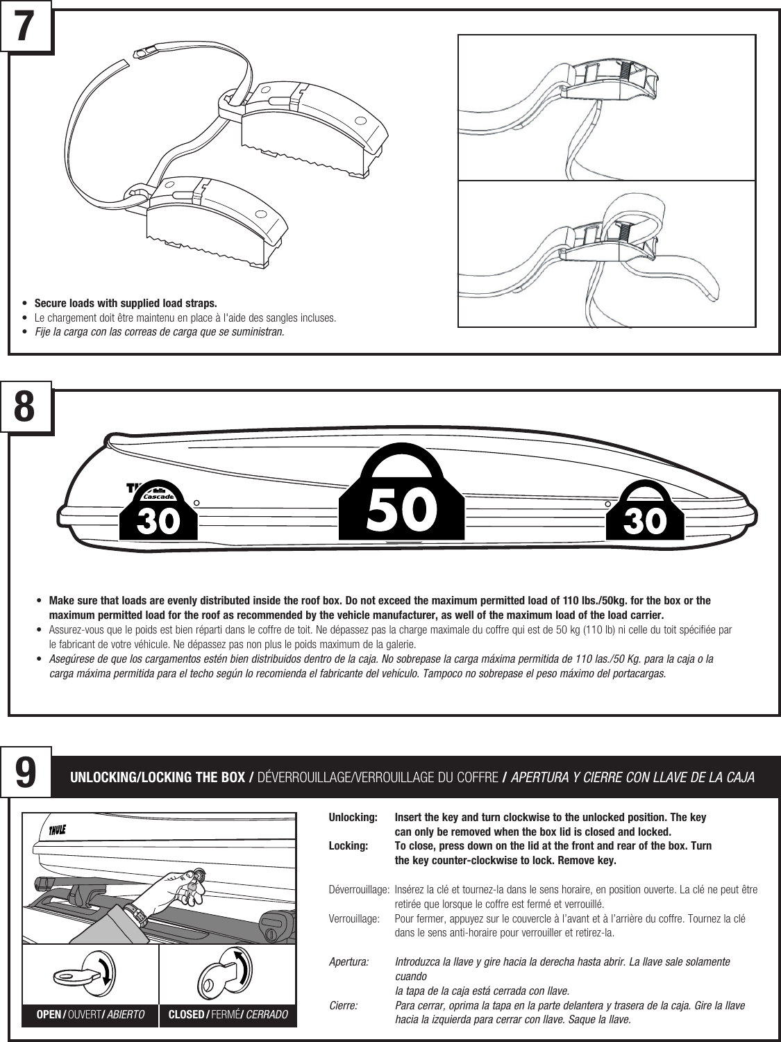 Thule Cascade Xt 676Xt Users Manual 05301 02