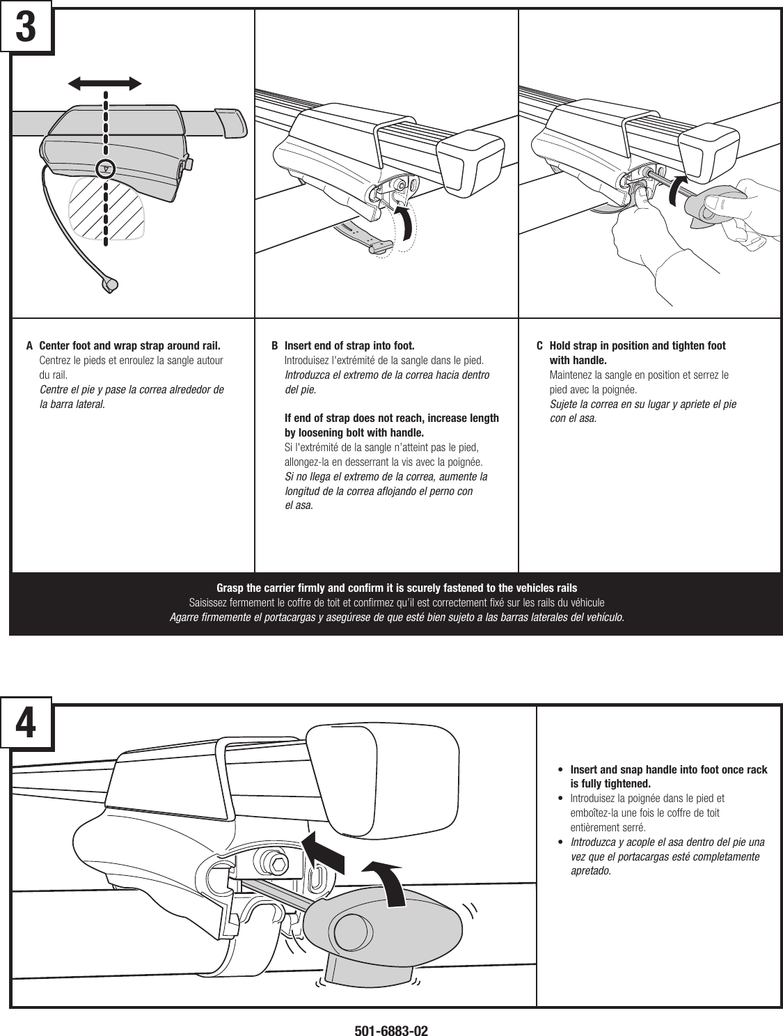 Thule Crossroad Railing Foot 450 Users Manual 501 6883 02 450 4502