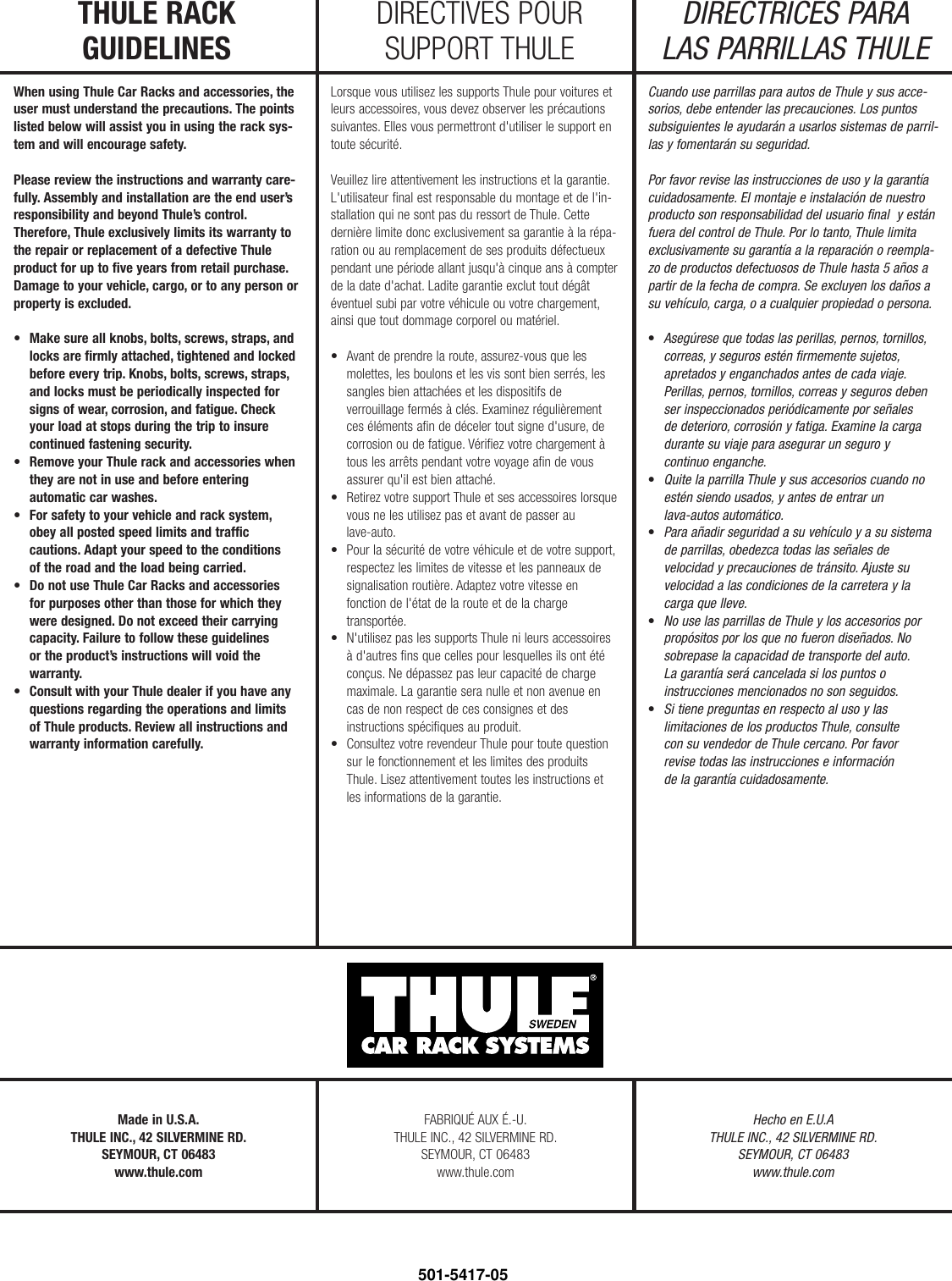 thule hitching post pro 4 manual