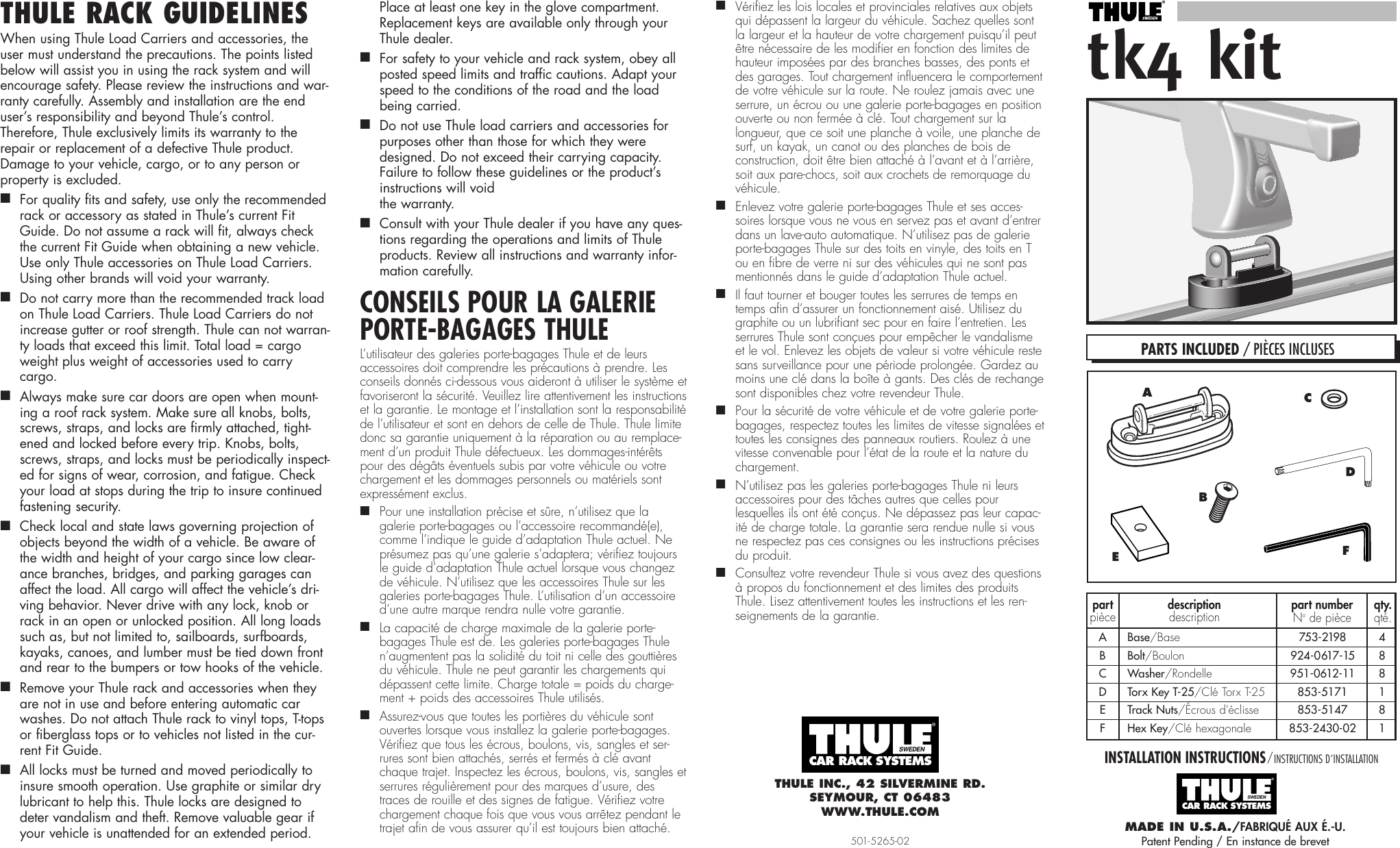 Page 1 of 2 - Thule Thule-Tracker-Tk4-Users-Manual- 501-5265#tk4 (Page 2)  Thule-tracker-tk4-users-manual