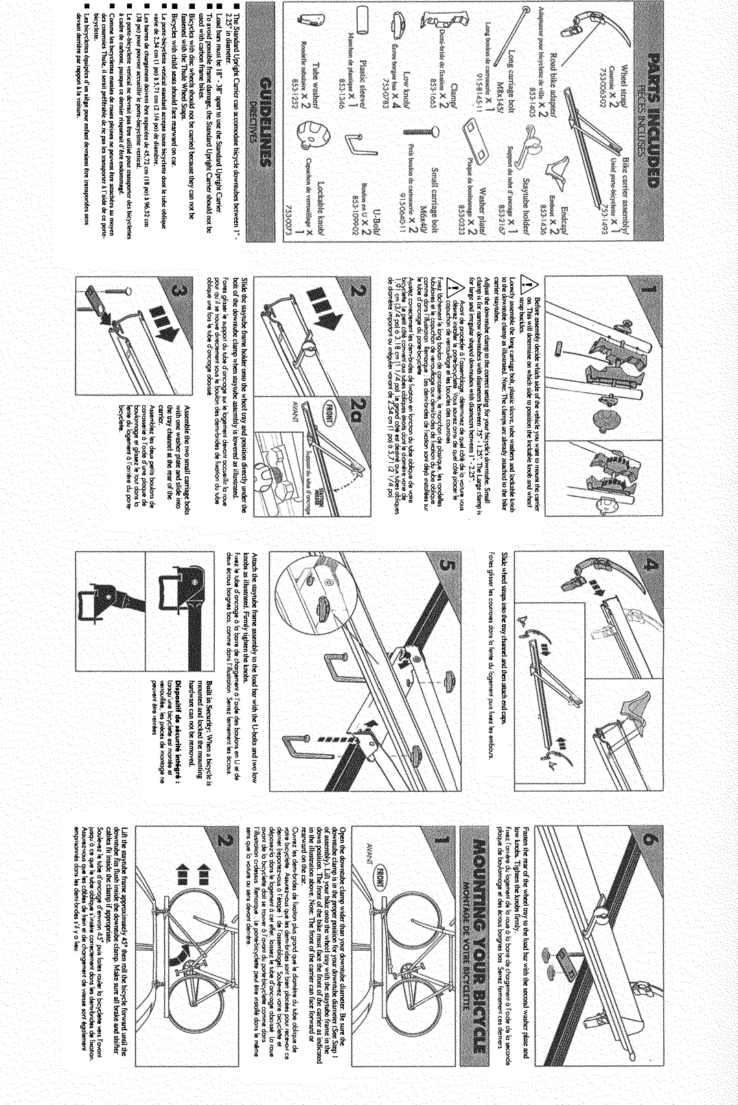 Thule Upright Bike Carrier 525 Users Manual Pagemaker