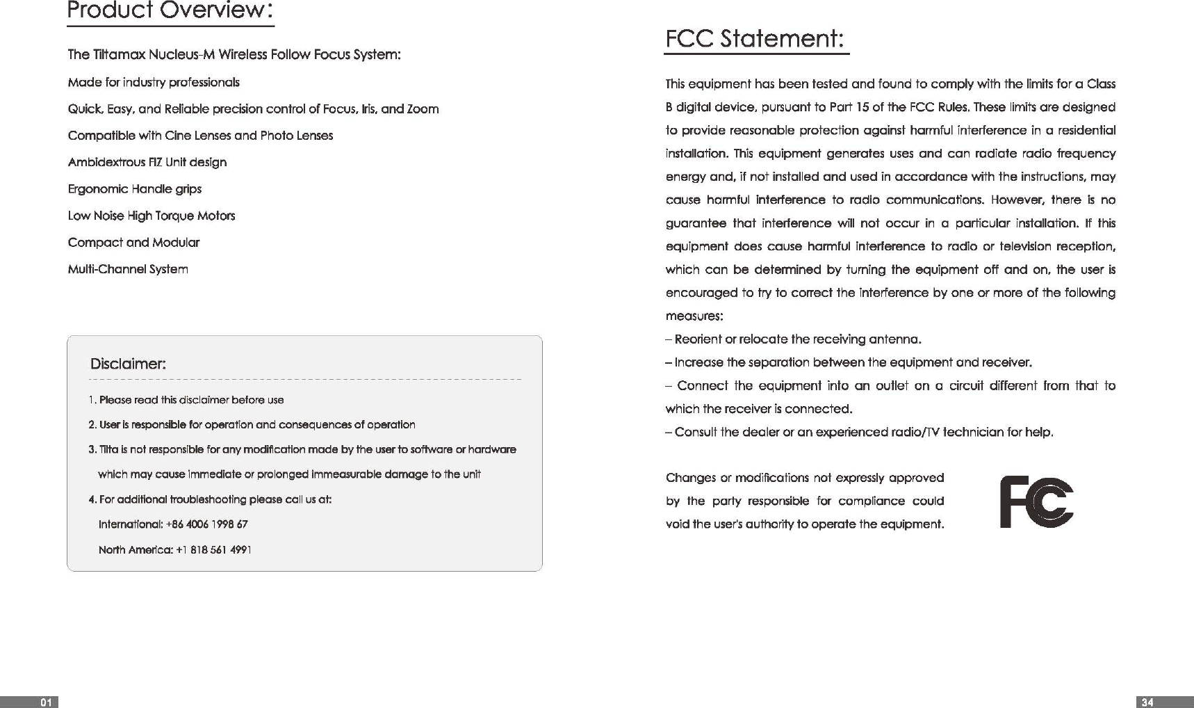 Page 2 of Tilta Technology HANDLES Nucleus-M Wireless Follow Focus System User Manual Manual