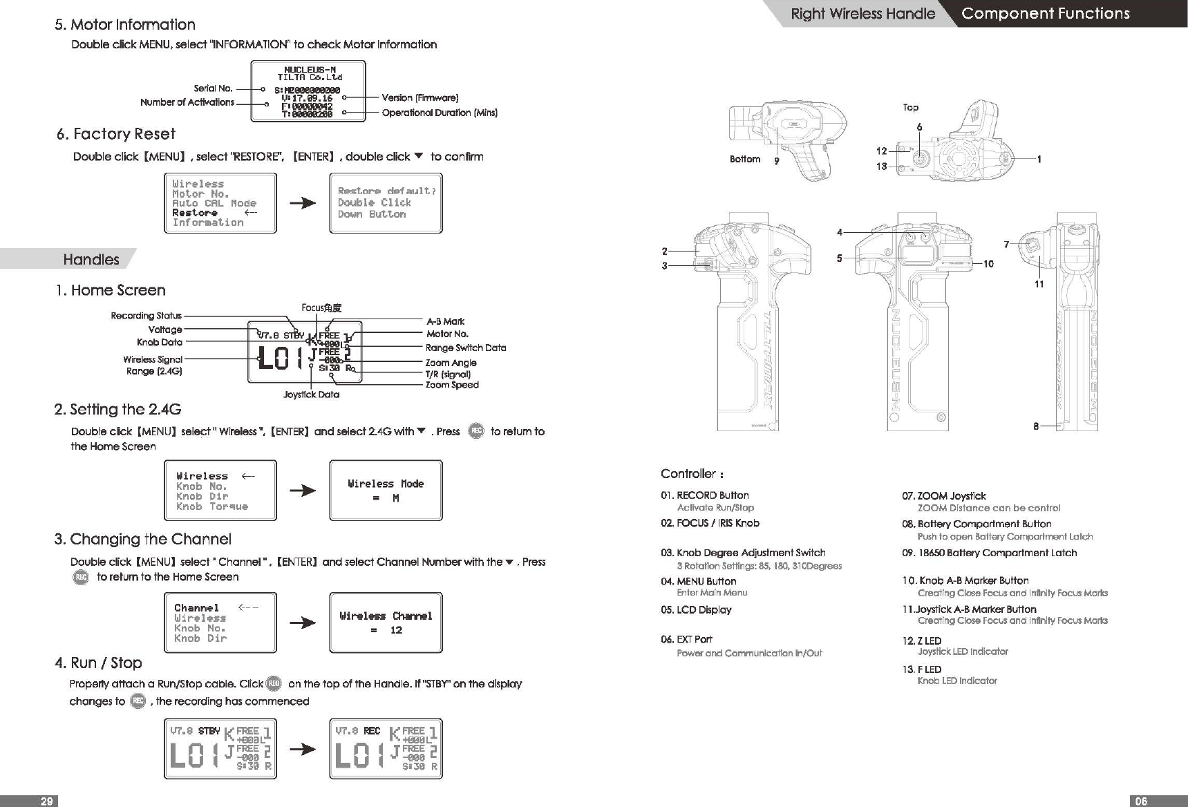 Page 7 of Tilta Technology HANDLES Nucleus-M Wireless Follow Focus System User Manual Manual