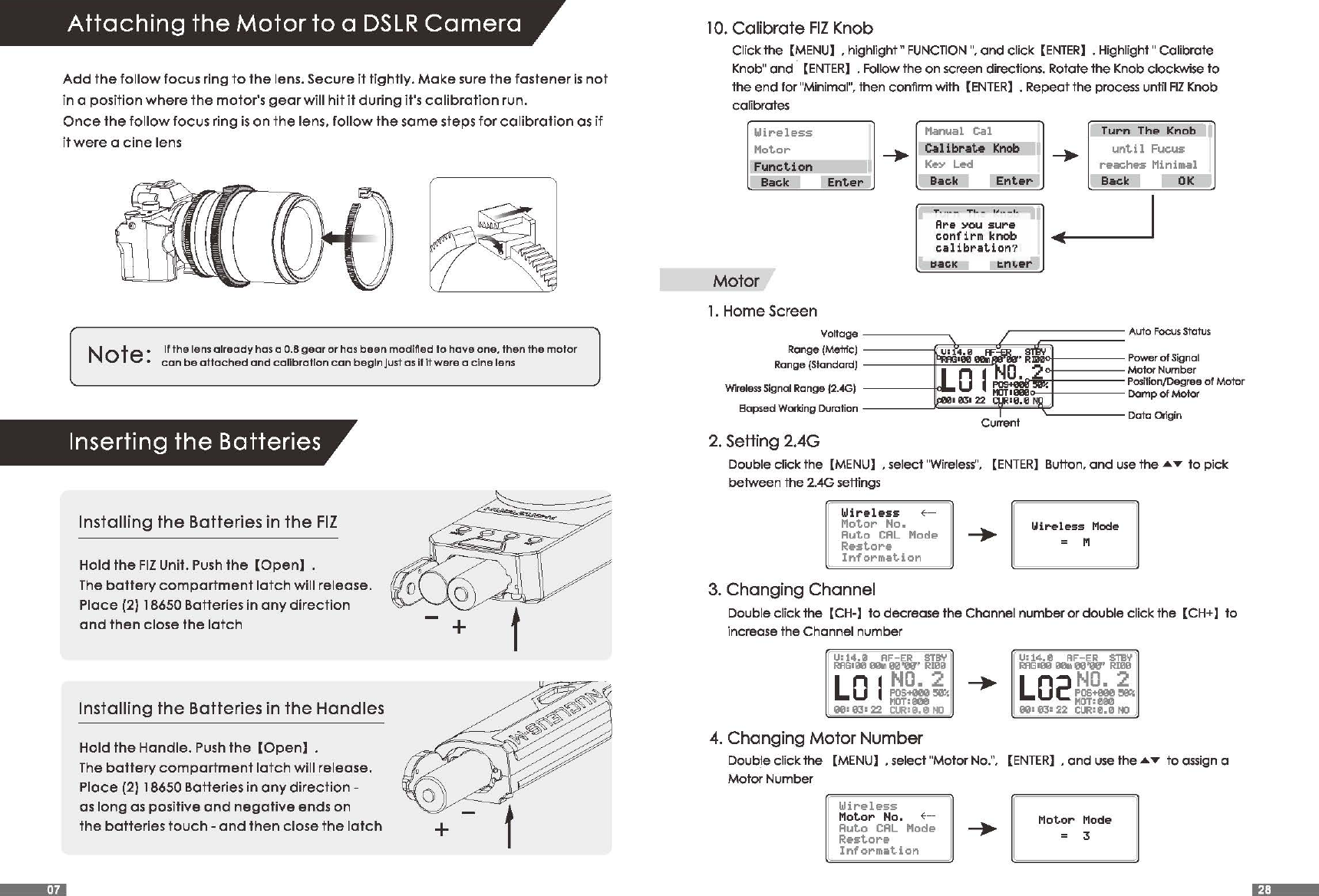 Page 8 of Tilta Technology HANDLES Nucleus-M Wireless Follow Focus System User Manual Manual