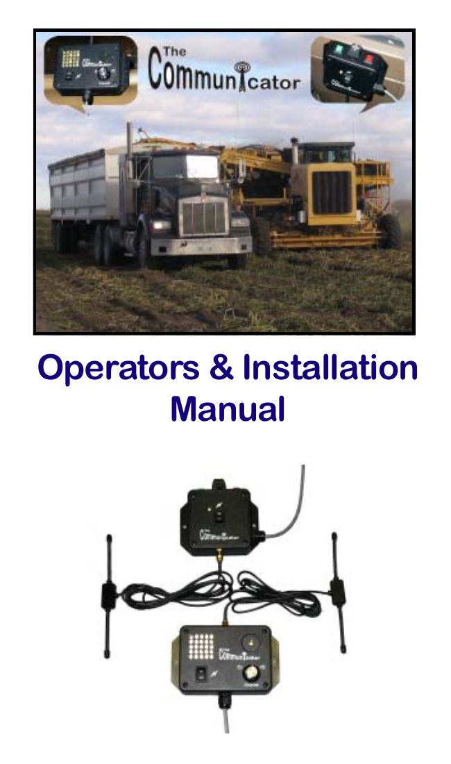 Operators &amp; InstallationManual