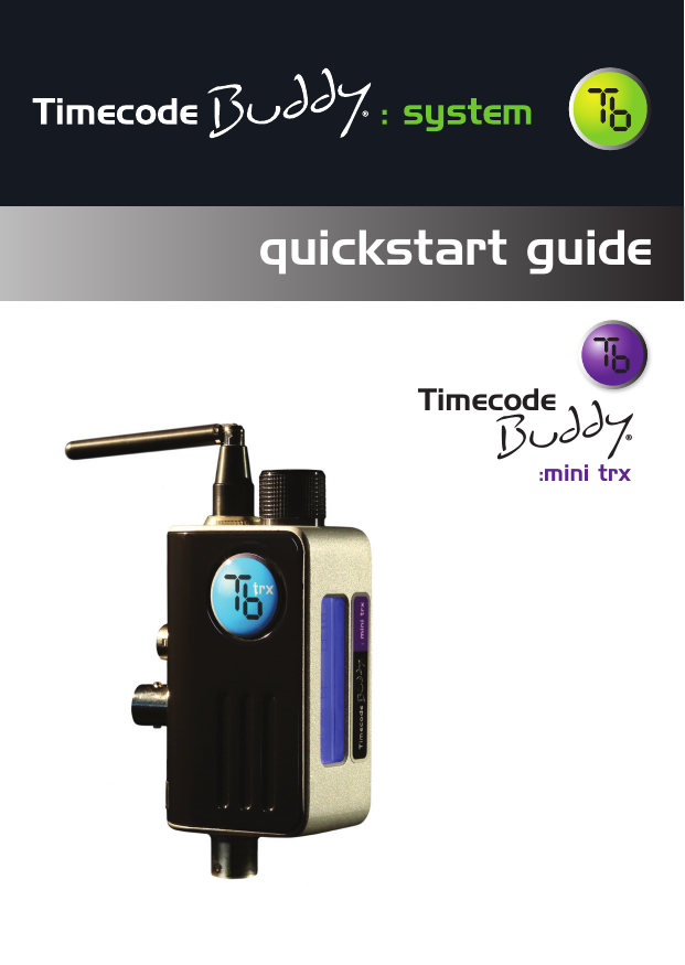 quickstart guideBuddy:mini trxTimecode®