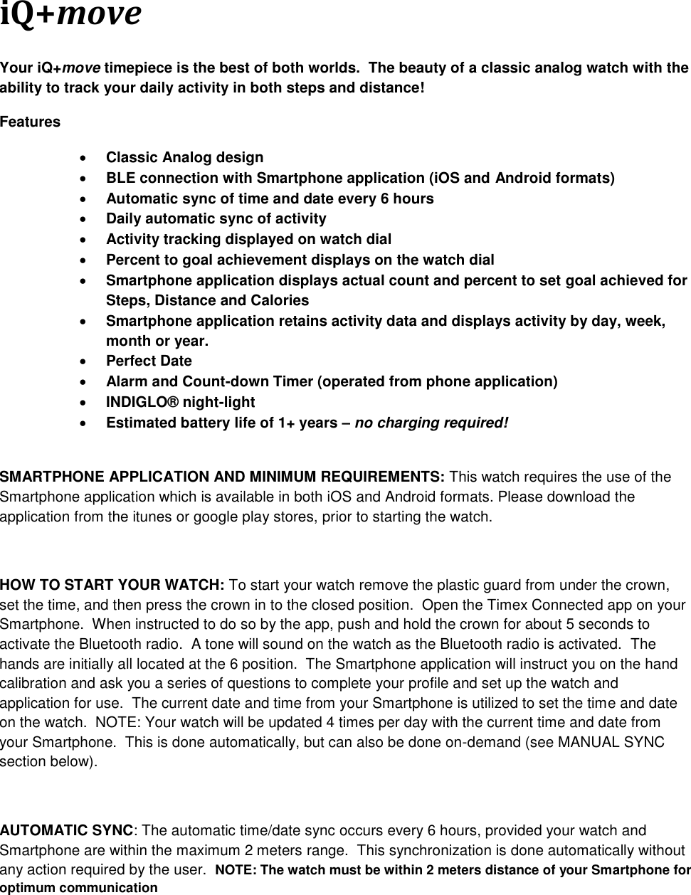 Timex Group Usa Tmxm Timex Omnimove Wrist Watch User Manual Instruction Manual