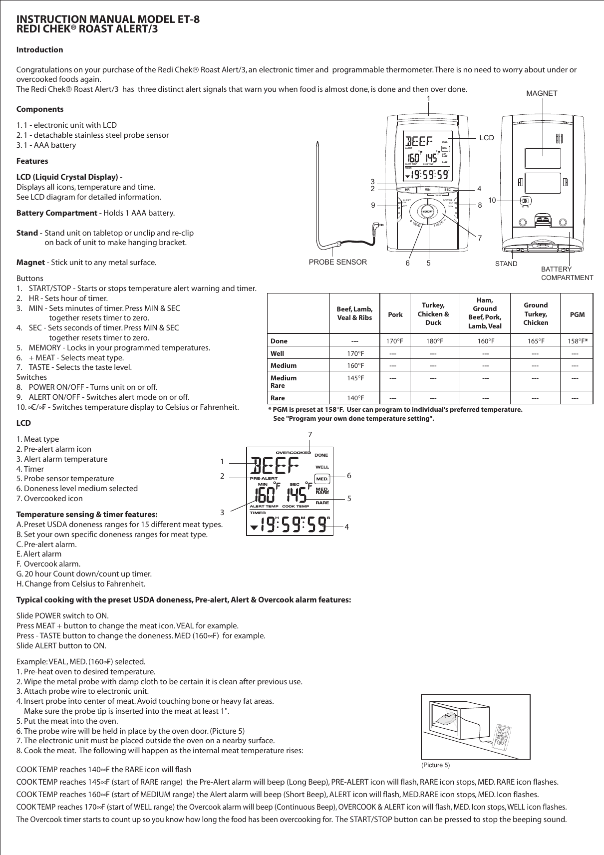 Page 1 of 2 - Timex-Weather-Products Timex-Weather-Products-Et-83-Users-Manual- ET-8  6470 M Timex-weather-products-et-83-users-manual