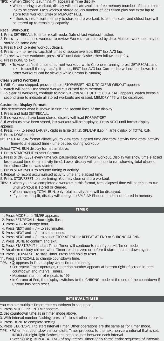 Page 2 of 4 - Timex Timex-571-Users-Manual- Reebok 571 English  Timex-571-users-manual