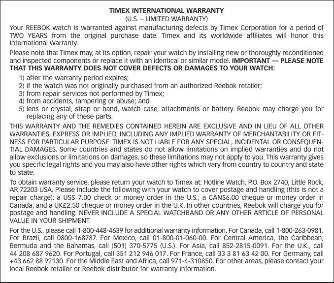 Page 4 of 4 - Timex Timex-571-Users-Manual- Reebok 571 English  Timex-571-users-manual