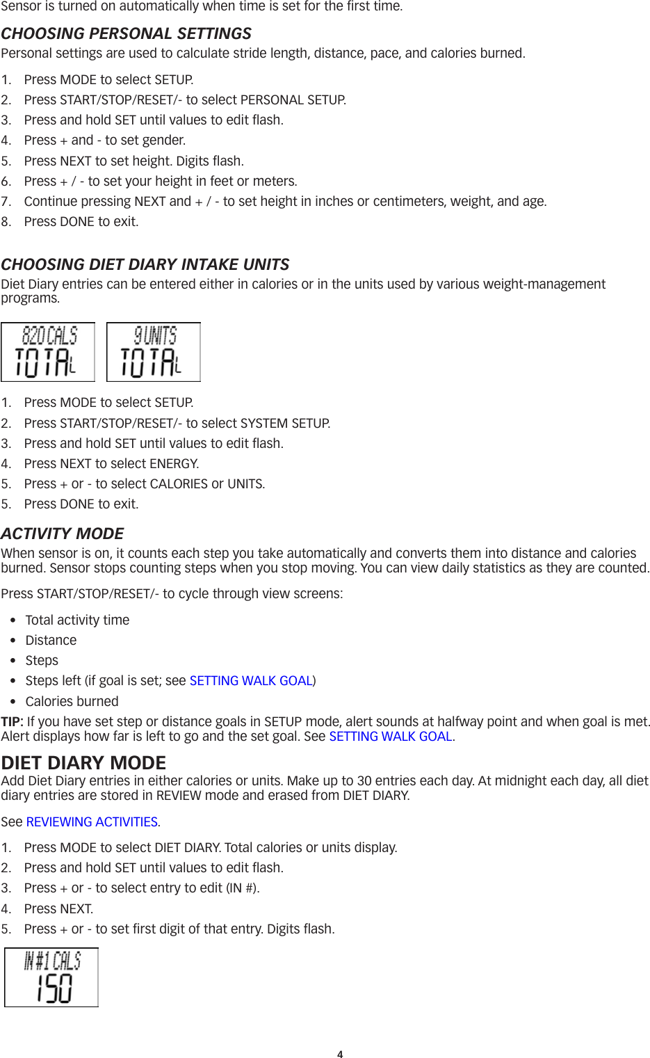 Page 4 of 9 - Timex Timex-Health-Tracker-User-Guide-  Timex-health-tracker-user-guide
