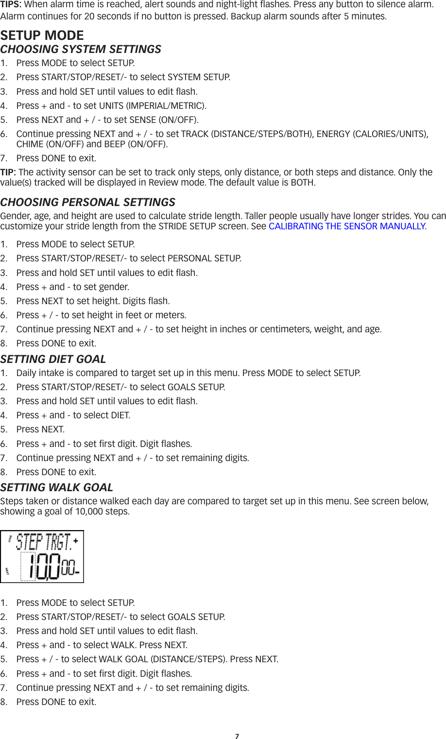 Page 7 of 9 - Timex Timex-Health-Tracker-User-Guide-  Timex-health-tracker-user-guide