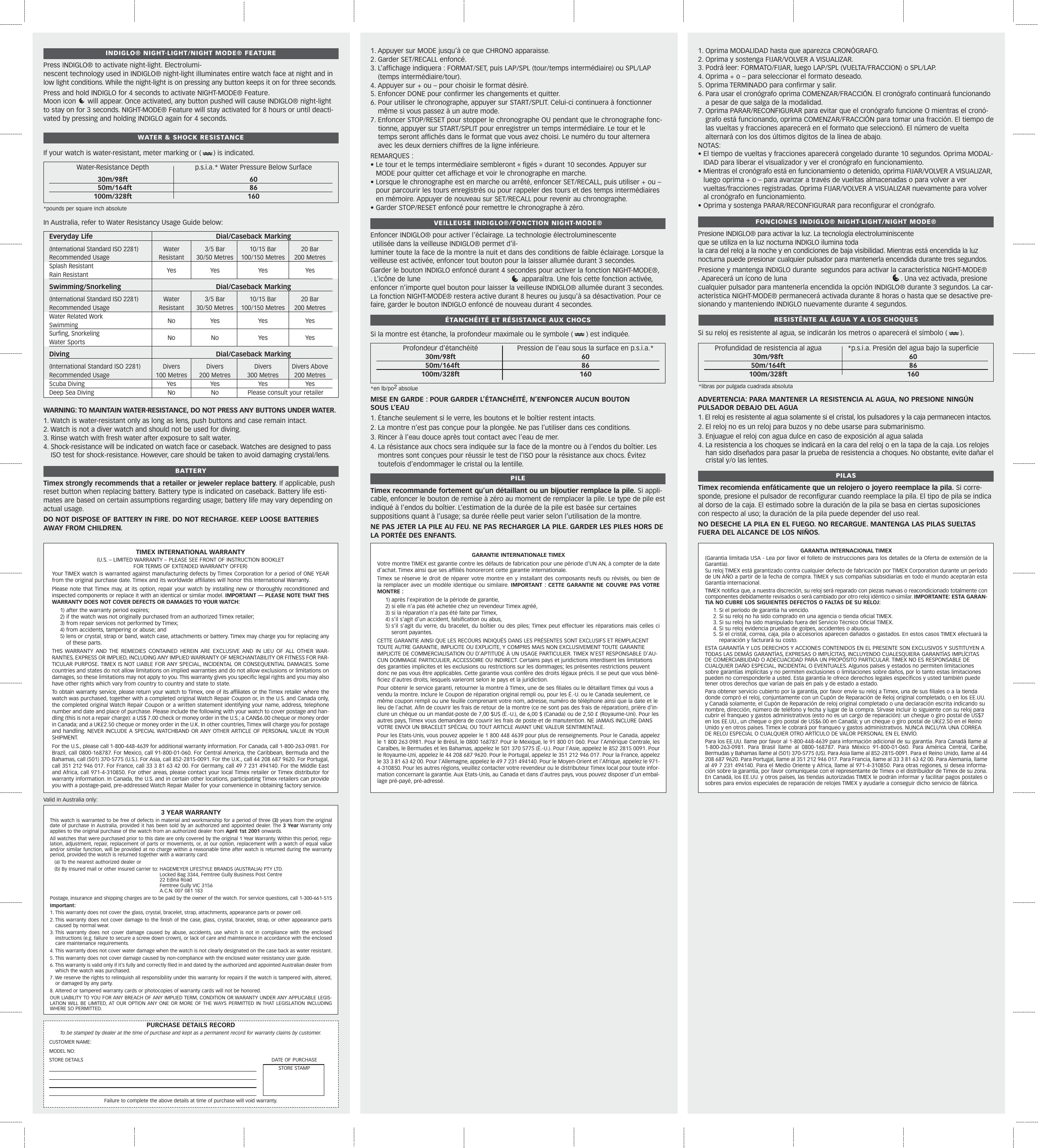 Page 2 of 2 - Timex Timex-Ironman-30-Lap-Owner-S-Manual 0801320-Inst. W-89 Large NA