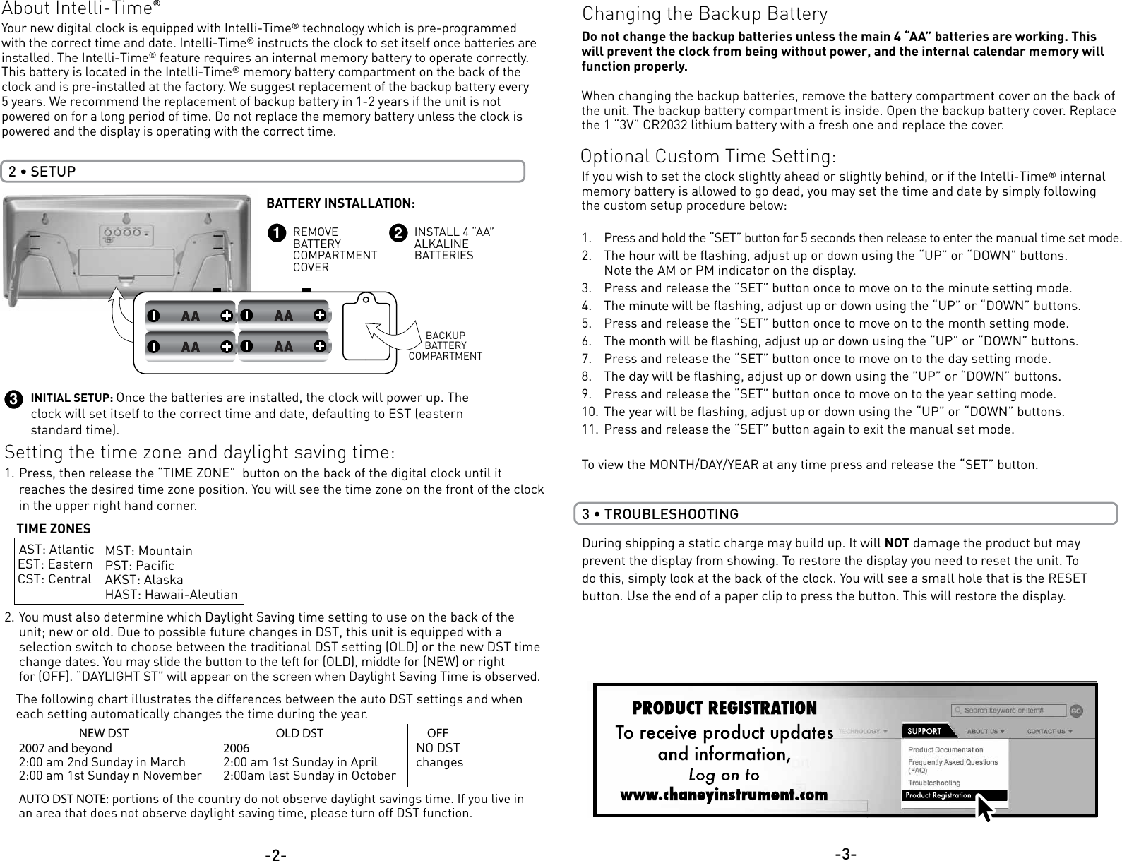 Page 2 of 2 - Timex Timex-Timex-Clock-75071T-Users-Manual-  Timex-timex-clock-75071t-users-manual