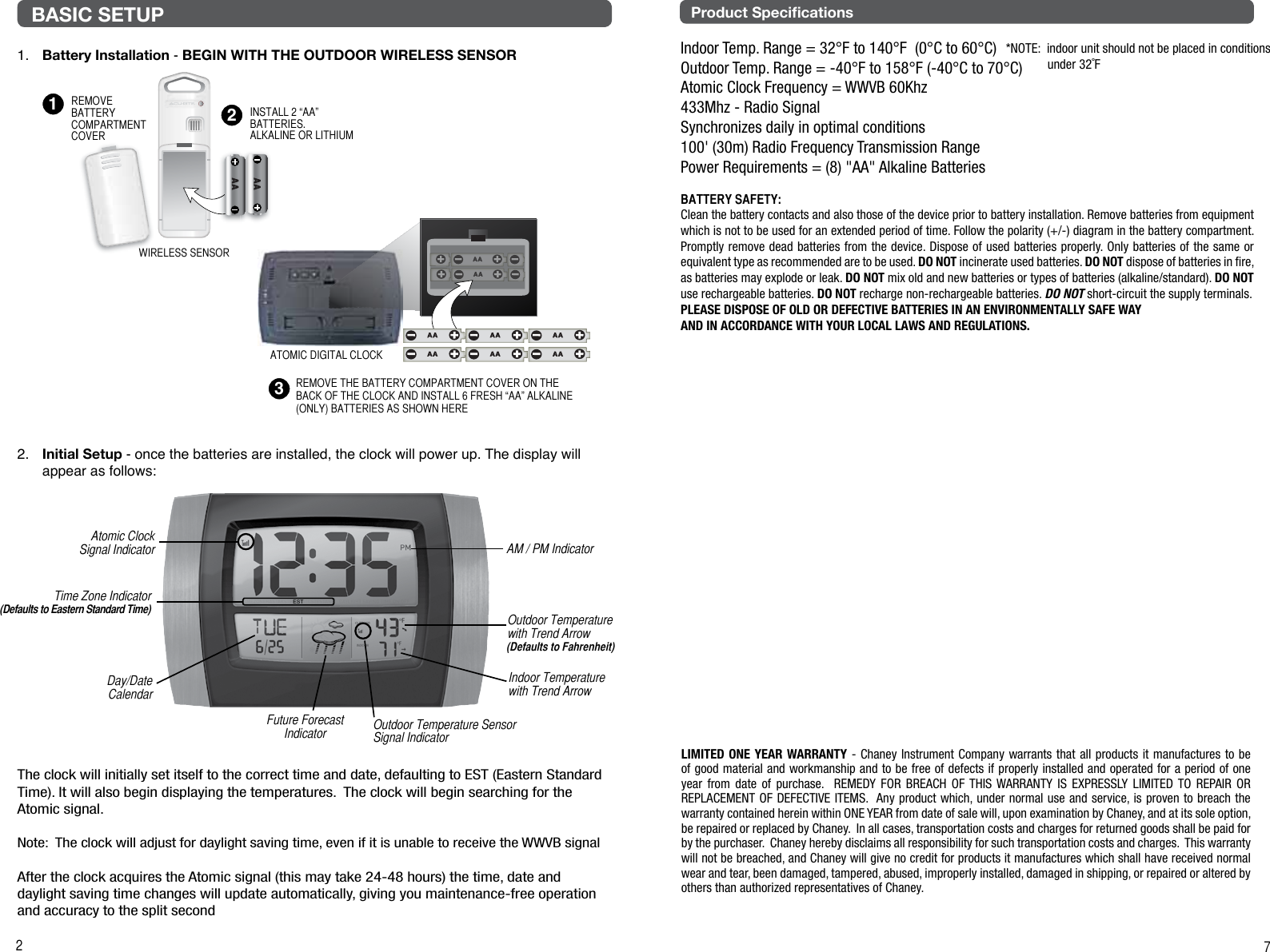 Page 2 of 4 - Timex Timex-Timex-Clock-75329T-Users-Manual-  Timex-timex-clock-75329t-users-manual