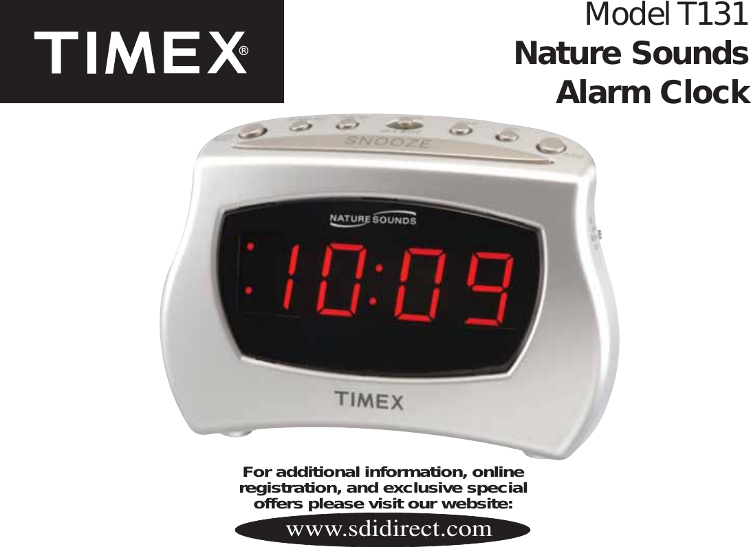 Page 1 of 8 - Timex Timex-Timex-Clock-T131-Users-Manual-  Timex-timex-clock-t131-users-manual