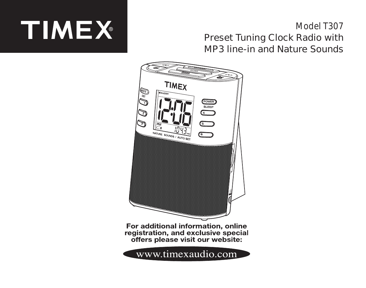 Page 1 of 12 - Timex Timex-Timex-Clock-T307-Users-Manual-  Timex-timex-clock-t307-users-manual