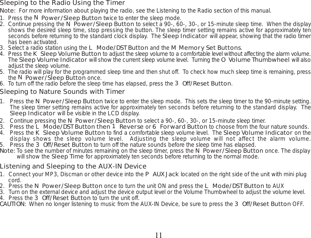 Page 11 of 12 - Timex Timex-Timex-Clock-T307-Users-Manual-  Timex-timex-clock-t307-users-manual