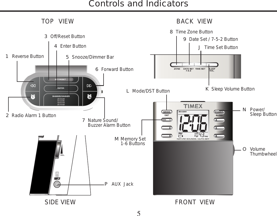 Page 5 of 12 - Timex Timex-Timex-Clock-T307-Users-Manual-  Timex-timex-clock-t307-users-manual