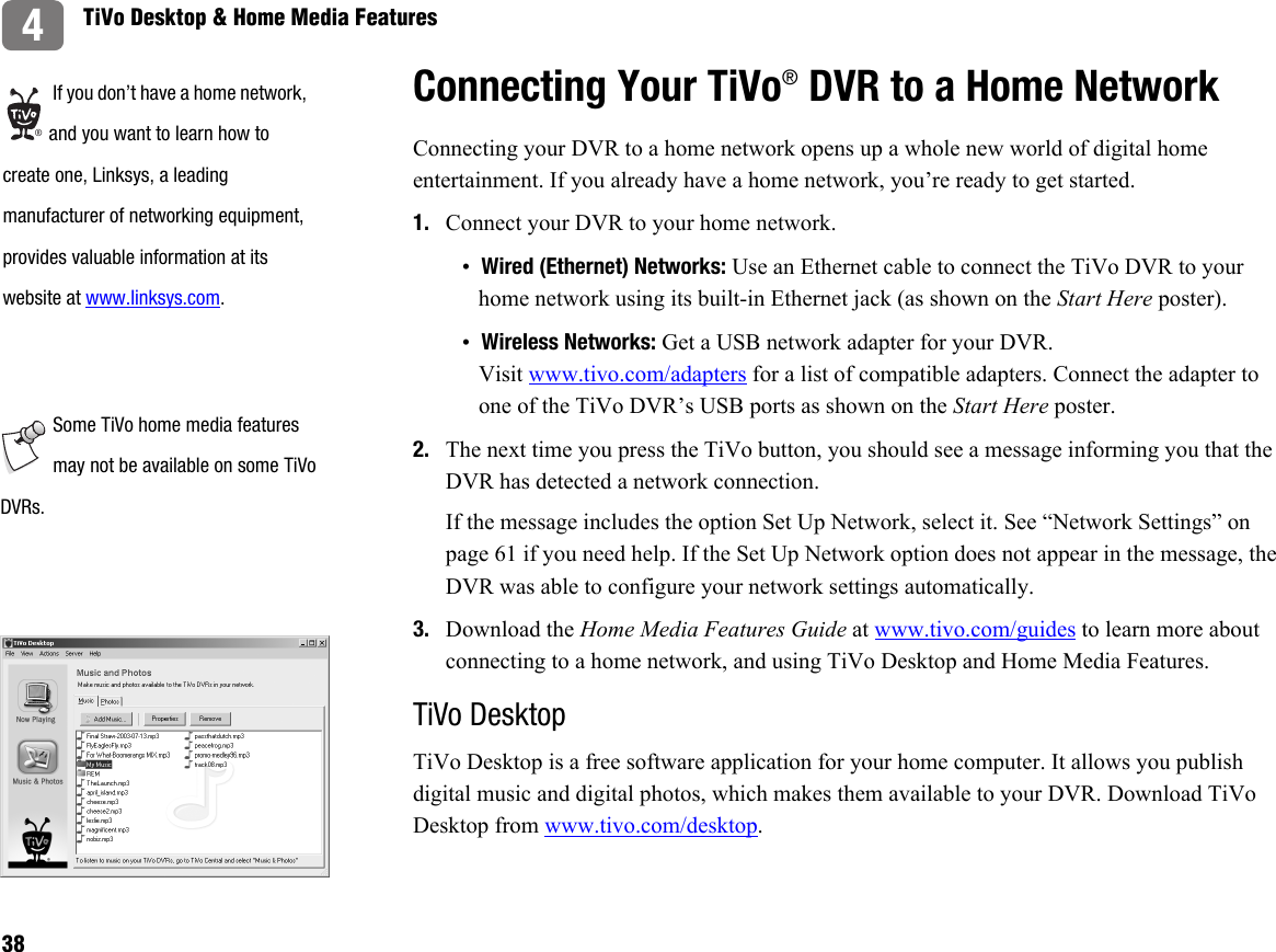 Page 2 of 4 - Tivo Tivo-Tivo-Dvr-Tivo-Desktop-And-Home-Media-Features-Users-Manual- Series3 HD Viewers Guide - Desktop & Home Media Features  Tivo-tivo-dvr-tivo-desktop-and-home-media-features-users-manual