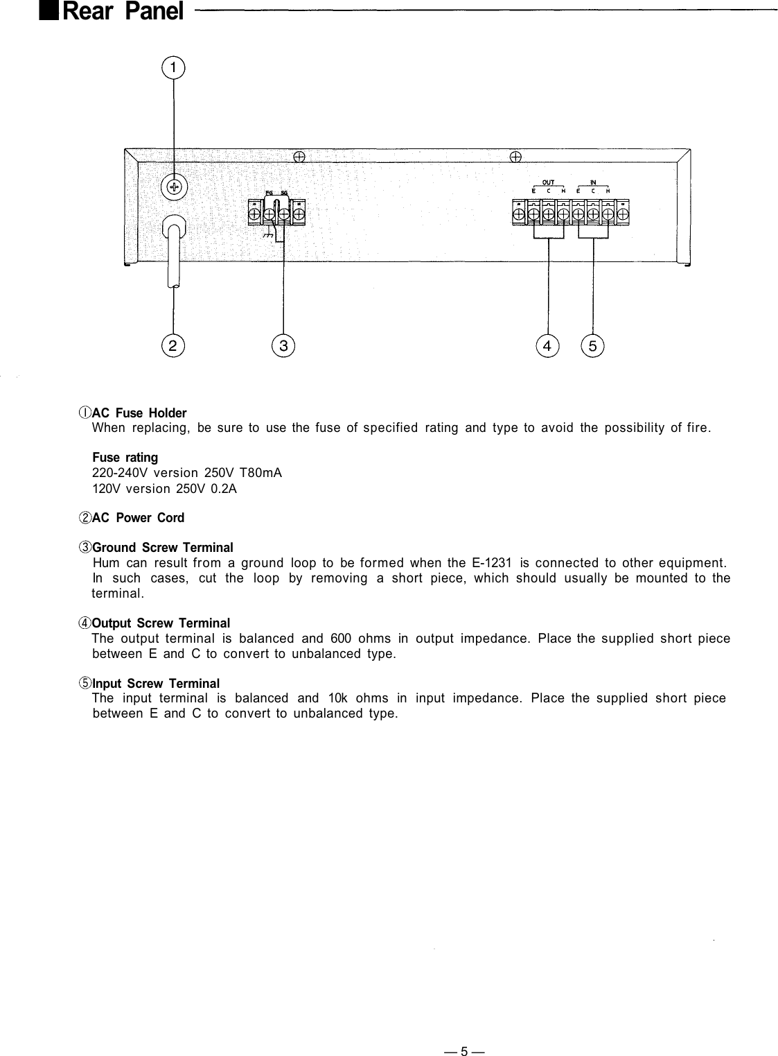 Page 5 of 12 - Toa-Electronics Toa-Electronics-1000-Series-Users-Manual- E-1231  Toa-electronics-1000-series-users-manual