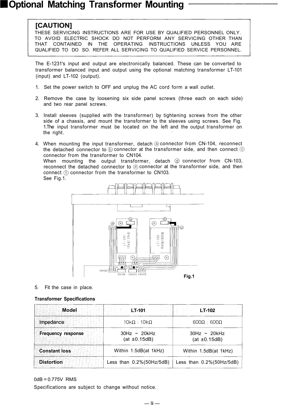 Page 9 of 12 - Toa-Electronics Toa-Electronics-1000-Series-Users-Manual- E-1231  Toa-electronics-1000-series-users-manual