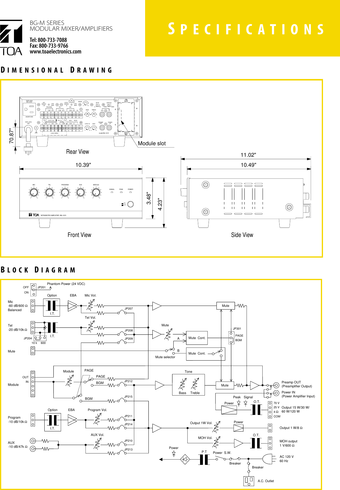 Page 3 of 4 - Toa-Electronics Toa-Electronics-Bg-1020-Users-Manual-  Toa-electronics-bg-1020-users-manual