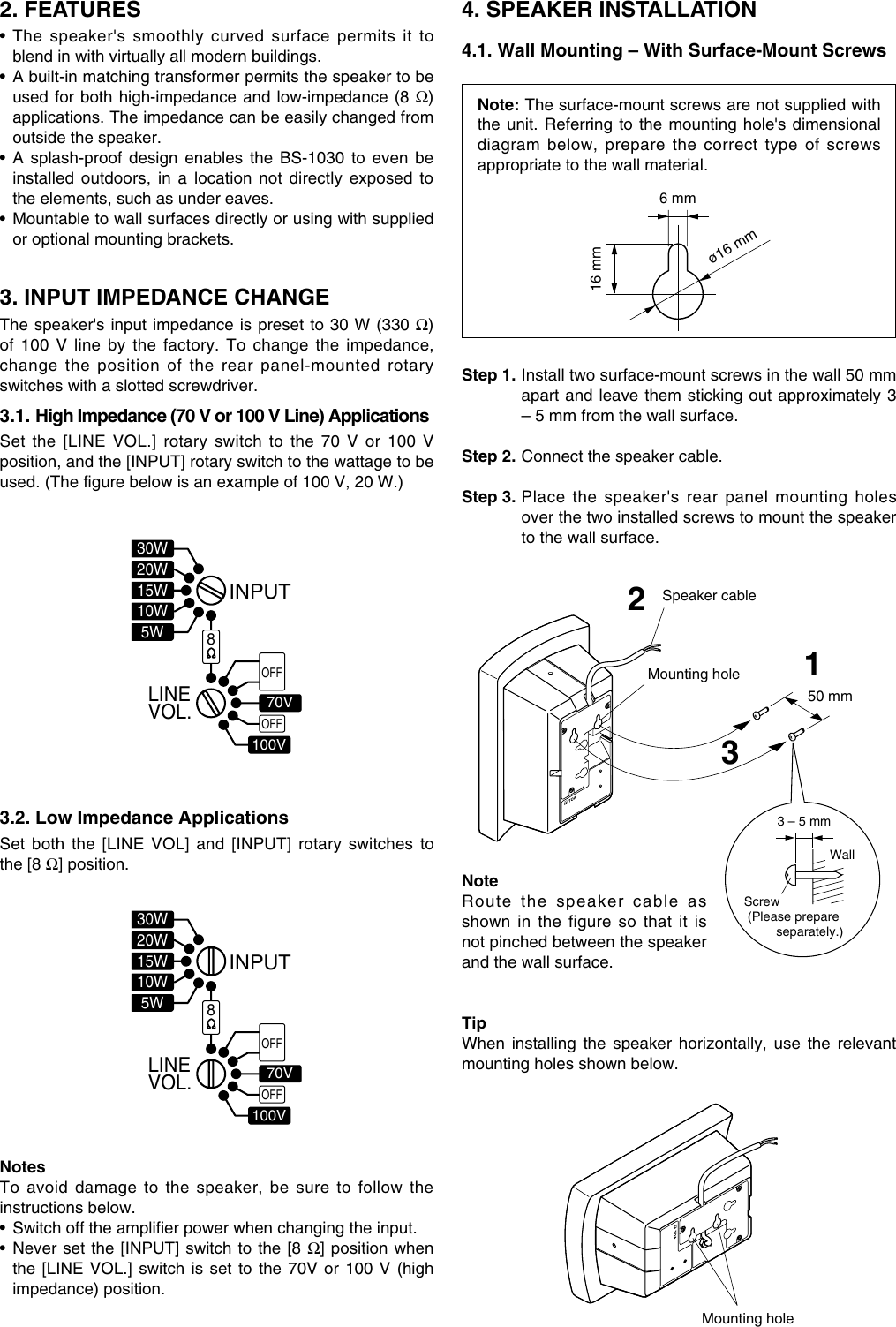 Page 2 of 4 - Toa-Electronics Toa-Electronics-Bs-1030B-Users-Manual-  Toa-electronics-bs-1030b-users-manual