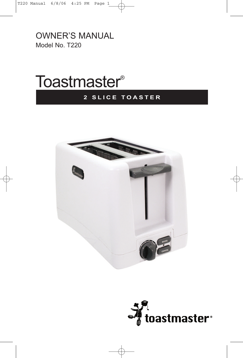 Page 12 of 12 - Toastmaster Toastmaster-T220-Users-Manual- T220 Manual  Toastmaster-t220-users-manual