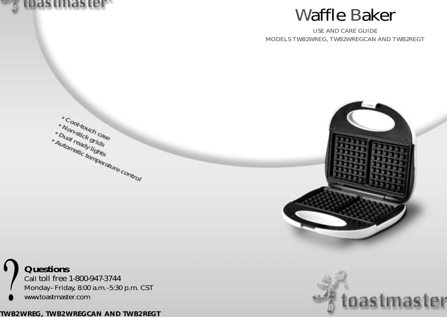 Page 1 of 9 - Toastmaster Toastmaster-Twb2Regt-Users-Manual- Toastmaster-twb2regt-users-manual