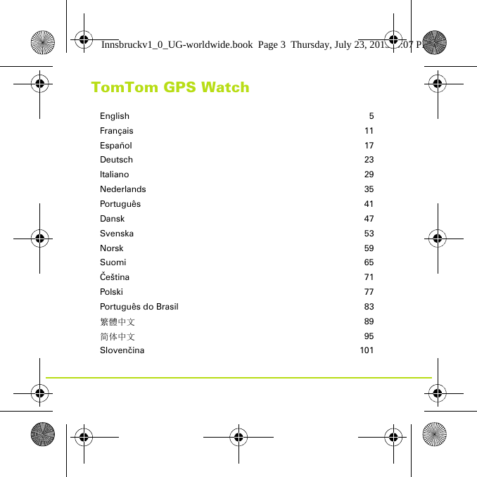 TomTom 4REM TomTom GPS Watch User Manual part1