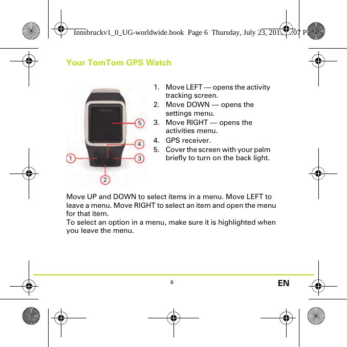 TomTom 4RFM TomTom Cardio GPS Watch User Manual part1